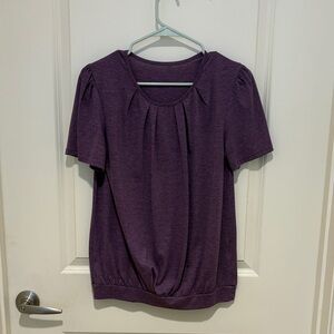 Purple Short Sleeve Women's Top